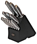 Hampton Forge Kobe 12 Piece Stainless Steel Knife Set With Block. Fixed Price $16.00.