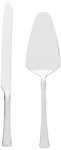 Mikasa Stanton Stainles Steel Cake Set 2-PIECE, Silver. Fixed Price $36.68.