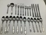 25 Piece Baker Hart And Stuart Stainless Flatware BST2 Korea. Fixed Price $39.99.