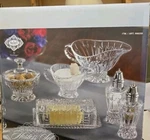 Beautiful Shannon Godinger Dublin Crystal Hostess 8 Piece Set New Box. Fixed Price $75.00.