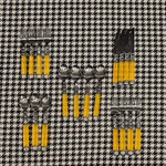 Cambridge Duplex Yellow/gold Lucite Flatware Set 4/ 20 Pc White Silverware Tray. Fixed Price $41.50.