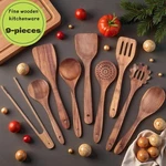 9PCS Natural Wood Kitchen Utensils Set Cooking Spoons Spatulas Tongs Non-stick. Fixed Price $39.58.