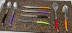 Laguiole Flying Colors Flatware Lot 1 Serving 3 Soup Spoon 4 Knives 8 Pieces. Fixed Price $19.50.
