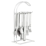20-PIECE Stainless Steel Flatware Set With 1-PIECE 12" Stand, Service For 4, .... Fixed Price $83.52.
