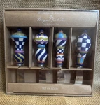New Mackenzie-childs Blue Jubilee Canap Knives Set Of 4 Retired Rare. Fixed Price $74.99.