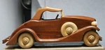 Vtg Handmade Roadster Wood Model Car Wheels Spin 16 Artist Stamped. Fixed Price $143.63.