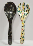 Oh Joy Geometric & Square Flecks 2 Pc Salad/food Serving Untensil Set 13". Fixed Price $12.99.