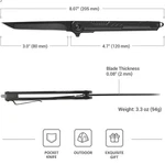 Edc Pocket Knife - 7CR13MOV Steel Tanto Blade, Slim Survival With Clip .... Fixed Price $16.16.