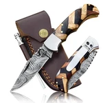 Damascus Pocket Knife For Men Handmade - 6.5 Inches Folding Wi.... Fixed Price $55.44.
