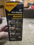 Smiths Tri-hone Sharpening System Knife 6-INCH Fine, Medium, Coarse Stones. Fixed Price $15.00.