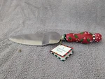 Christmas Holiday Cake Pie Pastry Knife Server Spatula Holly Made By Ganz New. Fixed Price $11.45.