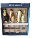 Warren Kimble Boston Warehouse 2001 Stainless Steel Cat Spreaders 4 Set - New!!. Fixed Price $21.99.