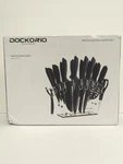 Dockorio Kitchen Knife Set Glass Block 19 Pcs High Carbon Stainless Steel New. Fixed Price $29.99.
