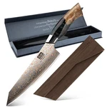 Shan Zu Damascus Chef Knife 8 Inch Japanese Kitchen Knives With Magnetic Sheath. Fixed Price $98.79.