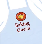 Cute Kitchen Baking Queen, White Cooking Aprons For Women, Chef. Fixed Price $18.95.