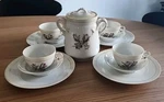 1800S Haviland & Co Limoges Moss Rose Rope Anchor Set Of 13.. Fixed Price $80.00.