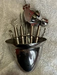 Wmf Cromargan 18/10 Whimsical Bar Tool Set Ice Bucket Tongs Jigger Strainer. Fixed Price $20.50.