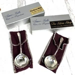 Pair Of Gerity Georgian Silver Plate Sauce Gravy Ladle Spoon 1740 Reproduction. Fixed Price $31.50.