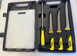 Stanley Max Edge 5 Knives, Sharpener And Cutting Board Carry Case. Fixed Price $27.07.