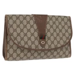 Gucci Gg Supreme Web Sherry Line Clutch Bag Pvc Beige 156 01 031 Auth FM5185. Fixed Price $222.75.