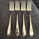 Gorham Meredith Stainless Flatware Salad Forks Set Of 4 6 7/8. Fixed Price $19.99.