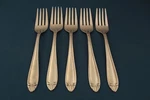 Hampton Silversmiths Abigail Salad Forks (set Of 5) Glossy Stainless 6 5/8". Fixed Price $13.79.
