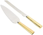 Weddingstar NCK5G Flatware Cake Server 11" & 13" Knife Gold. Fixed Price $38.90.