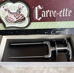 Vtg Carve-ette By Gerity Carvette Carving Meat Fork Stainless Steel Silver Euc. Fixed Price $16.00.