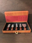 Petite Maison Wildly Delicious Wooden Stainless Steel 5 Piece Cheese Knife Set. Fixed Price $10.91.