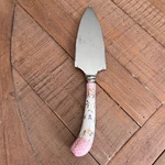 Floraine A.e. Lewis & Co Sheffield England Pink Floral Porcelain Cake Server. Fixed Price $13.50.