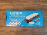 Lanbaoshi Knife Sharpening Set Dual Grit Whetstone Kit With Base Used. Fixed Price $15.00.