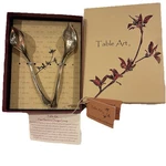Michael Michaud Hosta Leaf Spoons By Table Art Silver W/bronze New In Box W/tags. Fixed Price $31.99.