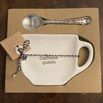 Rare New Caffeine Queen Mud Pie Boutique Spoon Rest Coffee Set Gift Cute. Fixed Price $16.20.