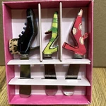 Canape Spreader Set Of 3 Shoes Stainless Steel 4.5" Detailed Original Box. Fixed Price $11.99.