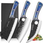 Kitnats 3PCS Butcher Knife Set, Hand Forged Kitchen Set-heavy Duty Bone.... Fixed Price $46.51.