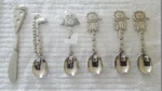 6 New Ganz Baby Feeding Spoons & Spreader - Mint Condition. Fixed Price $45.00.