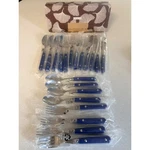 Ginkgo Prix 20PC Flatware Set Bright Blue Stainless Steel Service For 4 New. Fixed Price $75.00.