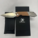 Kansept Greg Schob Fenrir Pocket Knife K1034A6 S35VN,MICARTA Titanium Handle. Fixed Price $189.99.
