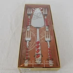 Home Essentials And Beyond Fancy Serving 5 Piece Set Beaded Stainless Steel Red. Fixed Price $25.00.