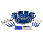 Stansport Deluxe 24-PIECE Enamel Tableware Set Blue. Fixed Price $36.74.