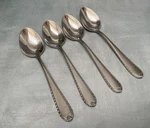 Hampton Silversmiths Rachelle Frost SET/4 Teaspoons 6 1/2. Fixed Price $60.00.