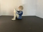 Vintage Royal Copenhagen Porcelain Figurine Girl With Cat #4631. Fixed Price $65.00.