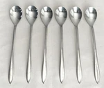 6 Piece Set Gorham Stegorcraft Sculptura Stainless Ice Tea Spoons Usa Guc. Fixed Price $14.99.