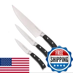 Dura Living 3-PIECE Kitchen Knife Set Ultra-sharp German Stainless Steel 8 Chef. Fixed Price $64.94.