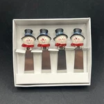 Vintage Nantucket Distributing Christmas Snowman Cheese Spreader Knives Set 4. Fixed Price $11.99.