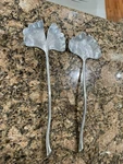Michael Aram Ginkgo Leaf Salad Server Set Silver Metal Botanical Motif 2-PIECE. Fixed Price $45.50.