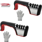 Simple Deluxe 2 Pack 4-IN-1 Kitchen Knife Sharpener, Stage Acc. Fixed Price $17.31.