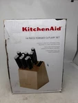 Kitchenaid 14 Piece Forged Cutlery Set Japanese Steel W/ Knife Block. Fixed Price $34.99.