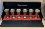 Towle Sterling Silver 3" Tall Weighted Cordials 6PCS Set Display Box. Fixed Price $699.95.