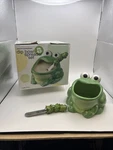 Vtg Boston Warehouse Frog Dip Bowl & Spreader 14 Oz 2005. Fixed Price $21.24.